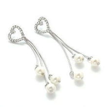 捷芮兒合金韓版耳墜 桃心貝珠演繹浪漫珠寶風(fēng)尚